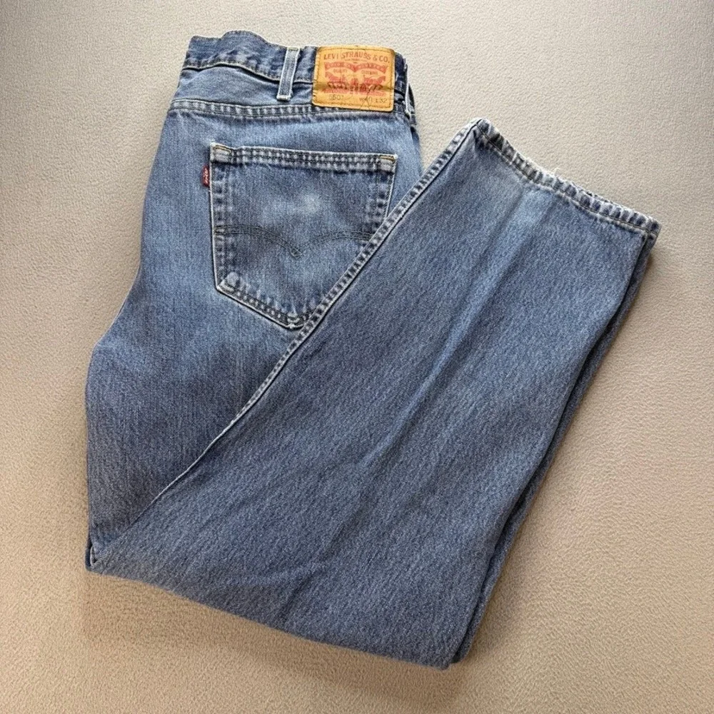 Levis 550 Jeans Relaxed Fit 40x32 (FIT 39x30) Blue Denim Classic Cotton Casual